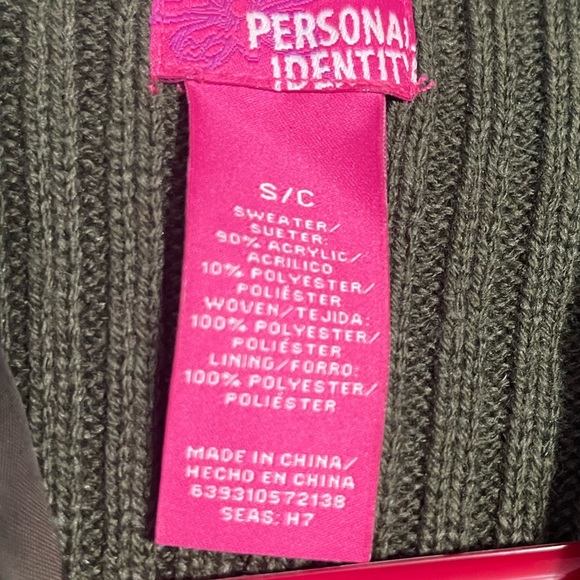 EUC! - PERSONAL IDENTITY Camo Bomber Sweater Jacket Size Small - Picture 5 of 5